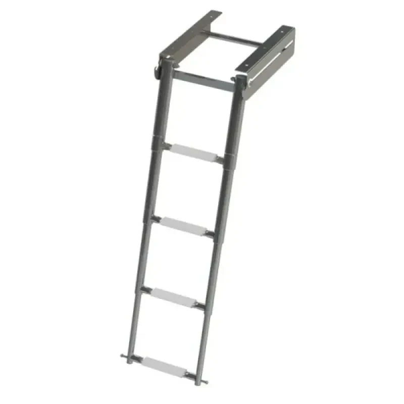 Техномарин Трап телескопический выдвижной с фиксатором, 4 белая ступени (ширина 278 мм.)