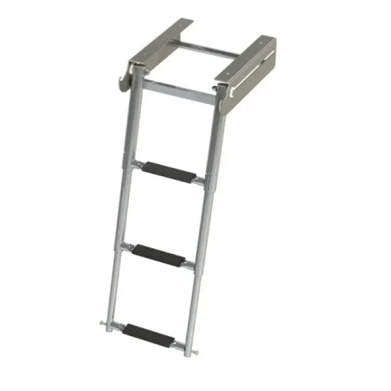 Техномарин Трап телескопический выдвижной с фиксатором, 3 черных ступени (ширина 276 мм.)