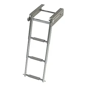 Трап телескопический выдвижной с фиксатором, 3 серые ступени (ширина 276 мм.) 040131GT