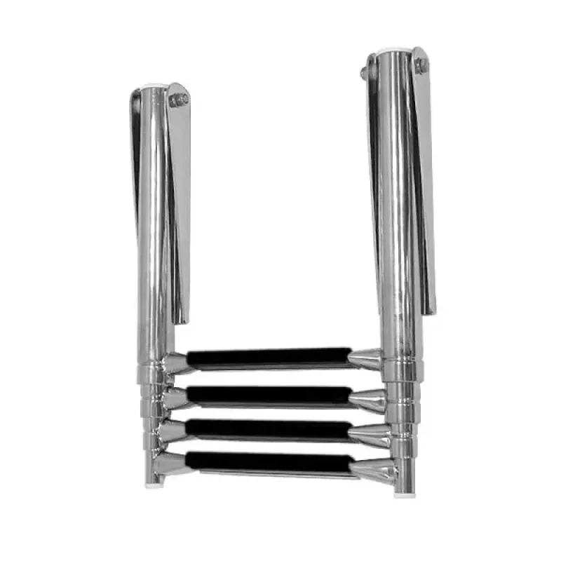 Техномарин Трап телескопический складной, 4 черных ступени (ширина 320 мм.)