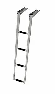 Трап телескопический складной узкий, 4 черных ступени (ширина 264 мм.) 040162BT