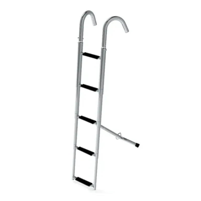 Техномарин Трап телескопический носовой, 5 черных ступени (ширина 275 мм.)