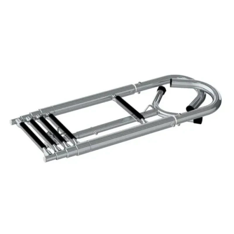 Техномарин Трап телескопический носовой, 5 черных ступени (ширина 275 мм.)