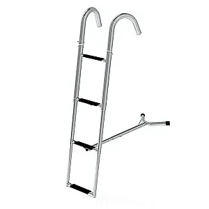 Трап телескопический носовой, 4 черных ступени (ширина 260 мм.) 040107BT