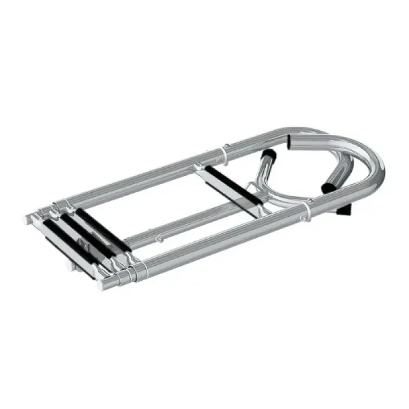 Техномарин Трап телескопический носовой, 4 черных ступени (ширина 260 мм.)