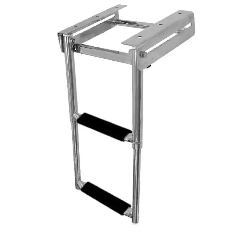 Техномарин Трап телескопический выдвижной, 2 черных ступени (ширина 285 мм.)