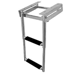 Трап телескопический выдвижной, 2 черных ступени (ширина 285 мм.) 040104BT