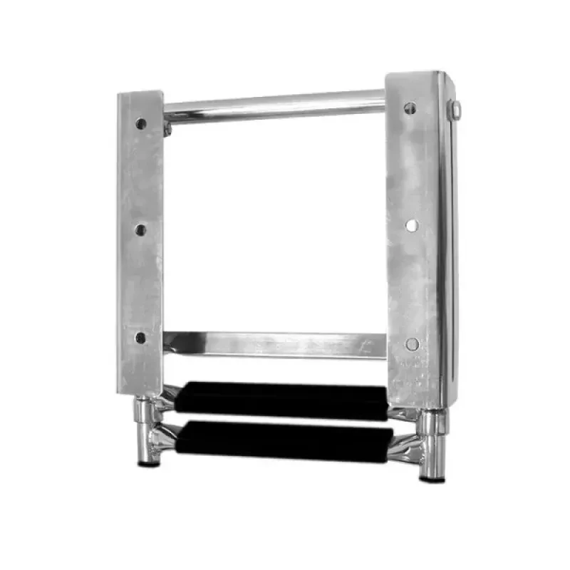 Техномарин Трап телескопический выдвижной, 2 черных ступени (ширина 285 мм.)