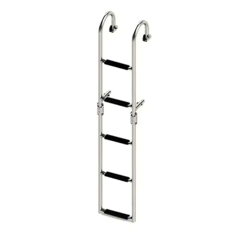 Техномарин Трап складной с горизонтальным креплением, 5 черных ступени (ширина 220 мм.)