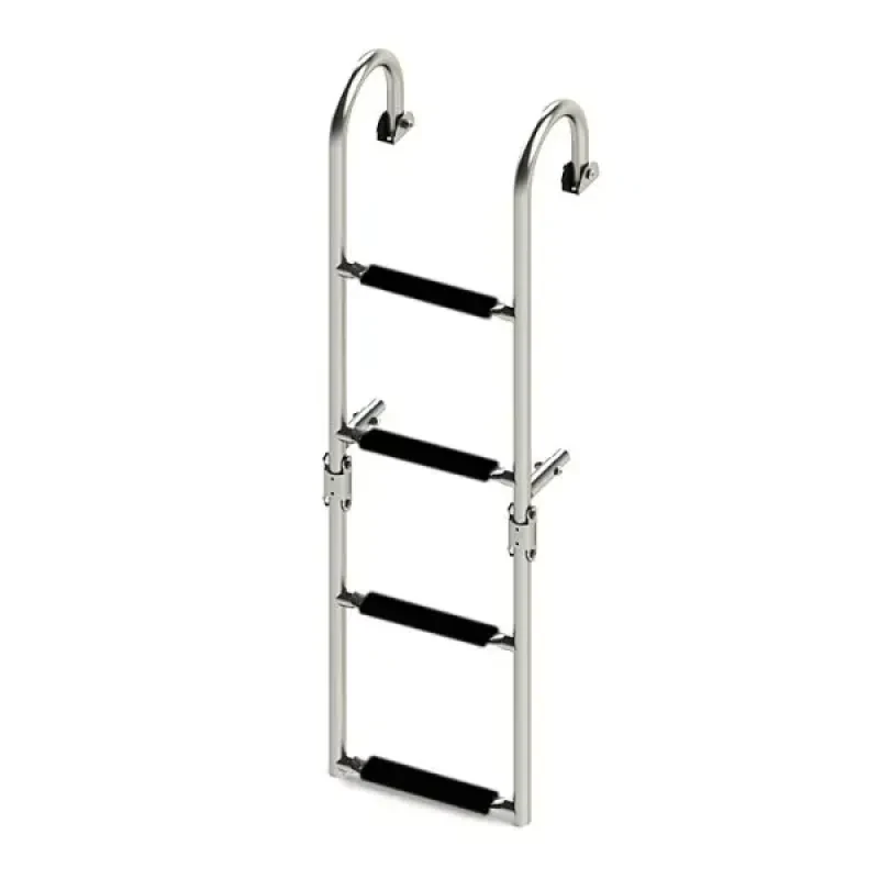 Техномарин Трап складной с горизонтальным креплением, 4 черных ступени (ширина 270 мм.)