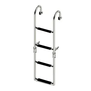 Трап складной с горизонтальным креплением, 4 черных ступени (ширина 270 мм.) 040178BT