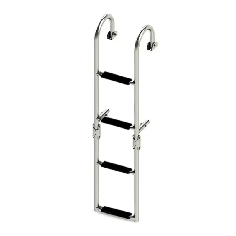 Техномарин Трап складной с горизонтальным креплением, 4 черных ступени (ширина 220 мм.)