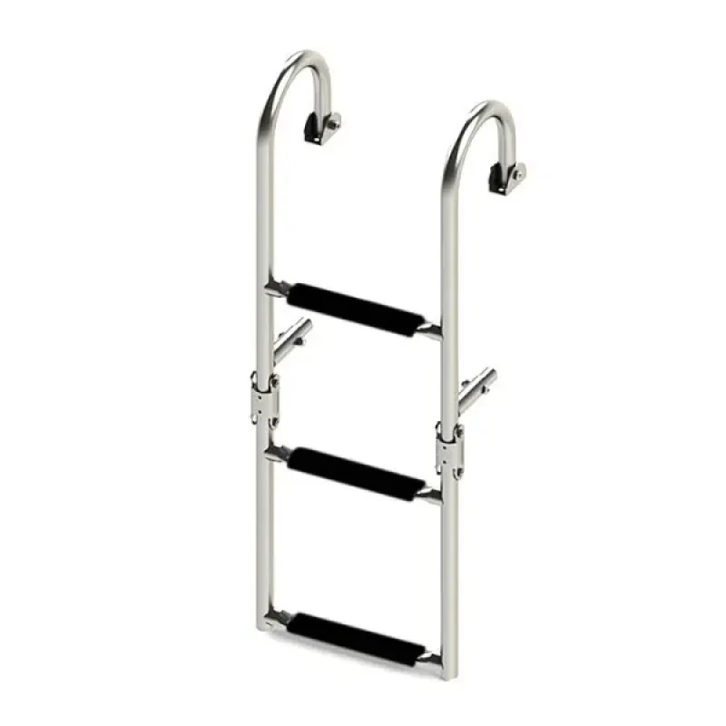 Техномарин Трап складной с горизонтальным креплением, 3 черных ступени (ширина 270 мм.)