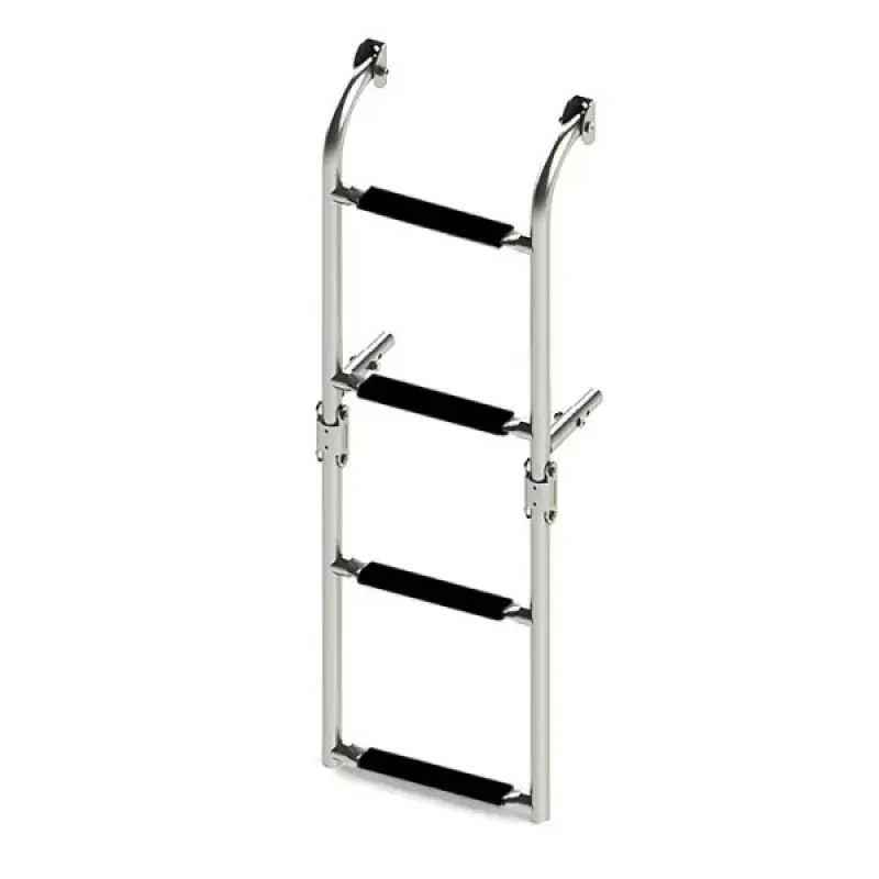 Техномарин Трап складной с вертикальным креплением, 4 черных ступени (ширина 270 мм.)