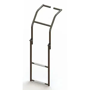 Трап складной для надувных лодок, 2 серых ступени (ширина 325 мм.) 040113GT