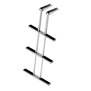 Трап дайверский телескопический складной, 3 черных ступени (ширина 450 мм.) 040181BT