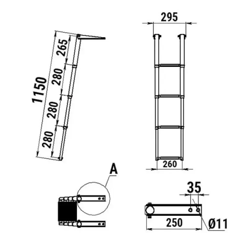CIM Трап телескопический 4 ступени складной