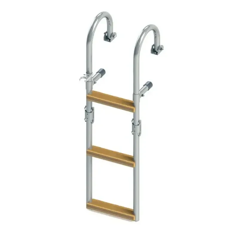 Техномарин Трап складной с горизонтальным креплением, 3 ступени ироко (ширина 215мм.)