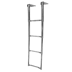 Трап телескопический складной, 4 серых ступени (ширина 320 мм.) 040103GT