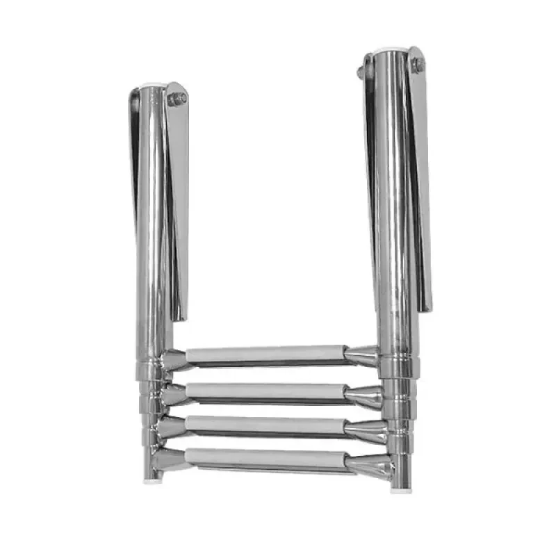 Техномарин Трап телескопический складной, 4 серых ступени (ширина 320 мм.)