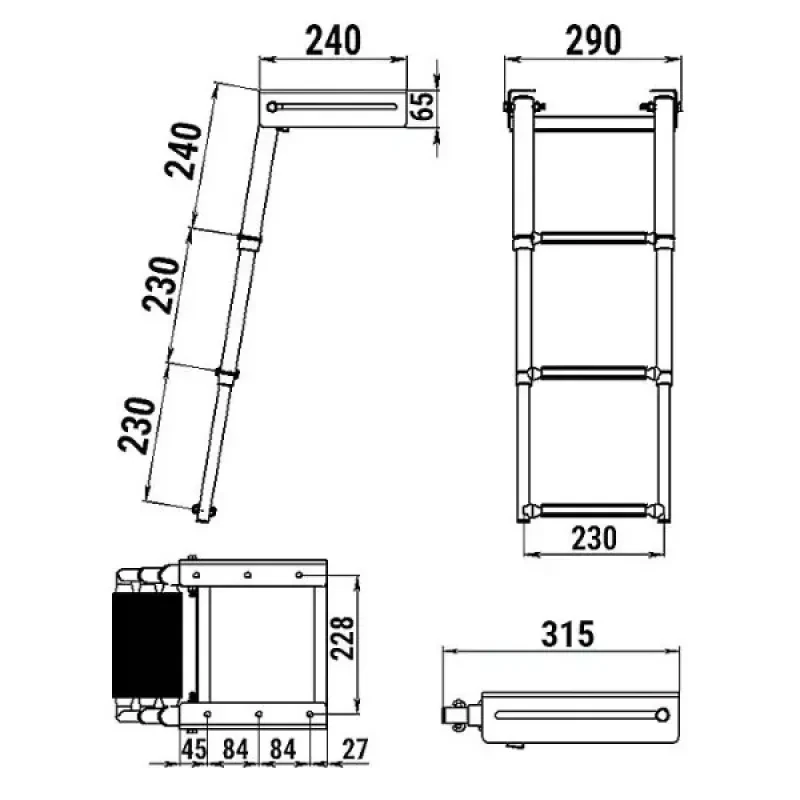 CIM Трап телескопический 3 ступени выдвижной