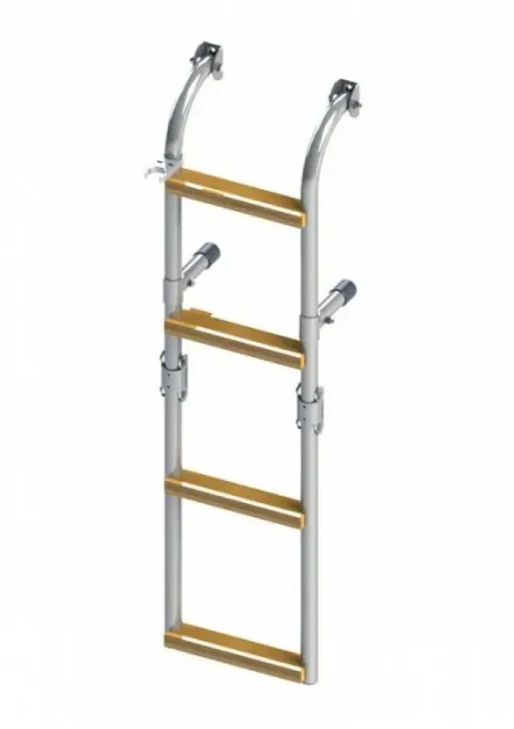 Техномарин Трап складной с вертикальным креплением, 4 ступени ироко (ширина 215мм.)