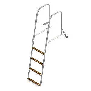 Трап для причальной секции складной, 4 ступени ироко (ширина 400мм.) 040151T