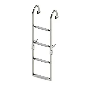 Трап складной с горизонтальным креплением, 4 серых ступени (ширина 270 мм.) 040178GT