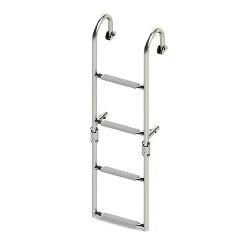 Техномарин Трап складной с горизонтальным креплением, 4 серых ступени (ширина 270 мм.)