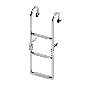 Трап складной с горизонтальным креплением, 3 серых ступени (ширина 270 мм.) 040176GT