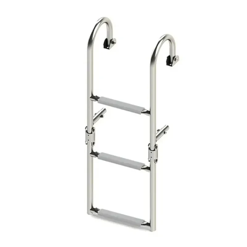 Техномарин Трап складной с горизонтальным креплением, 3 серых ступени (ширина 270 мм.)