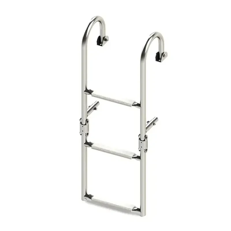 Техномарин Трап складной с горизонтальным креплением, 3 белых ступени (ширина 270 мм.)