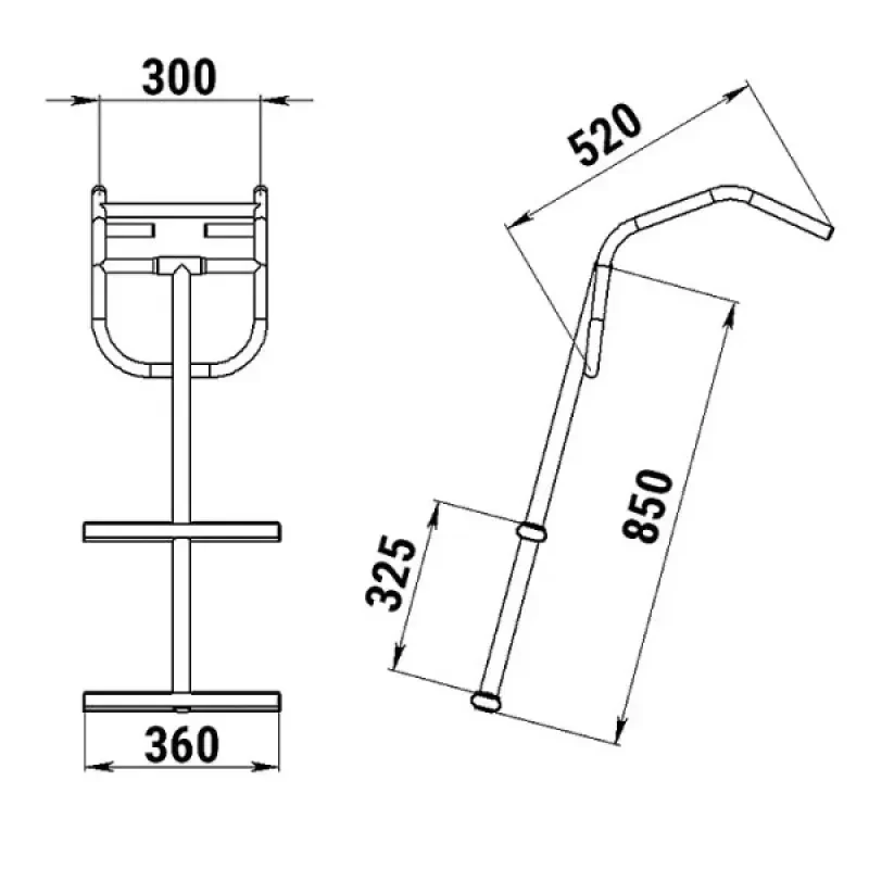 Техномарин Трап дайверский для надувных лодок, 2 белых ступени (ширина 360 мм.)