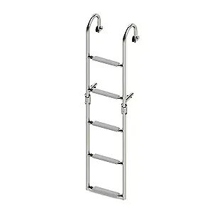 Трап складной с горизонтальным креплением, 5 серых ступени (ширина 270 мм.) 040180GT