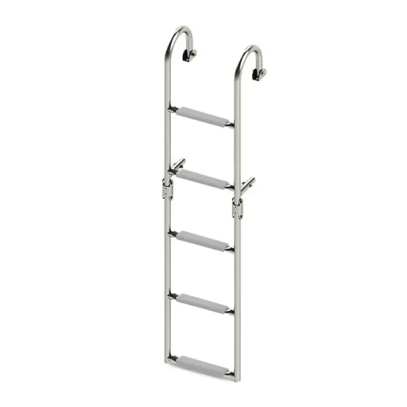 Техномарин Трап складной с горизонтальным креплением, 5 серых ступени (ширина 270 мм.)