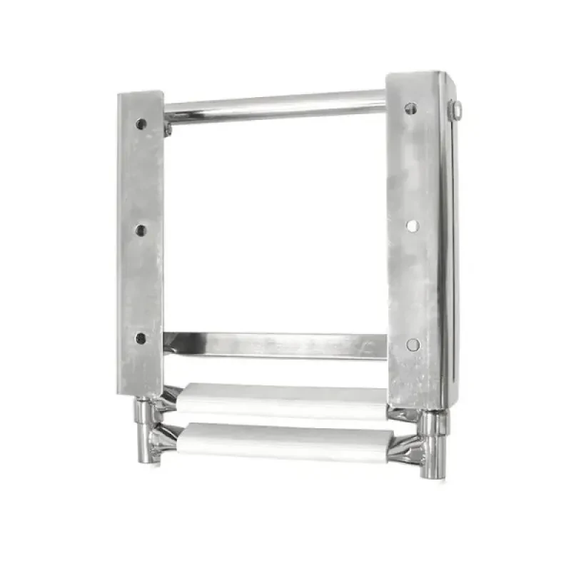 Техномарин Трап телескопический выдвижной, 2 белых ступени (ширина 285 мм.)