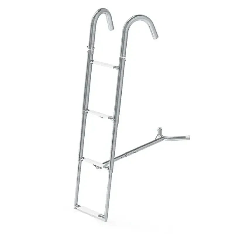 Техномарин Трап телескопический носовой, 4 белых ступени (ширина 260 мм.)