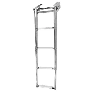 Трап телескопический выдвижной, 4 белых ступени (ширина 290 мм.) 040106WT