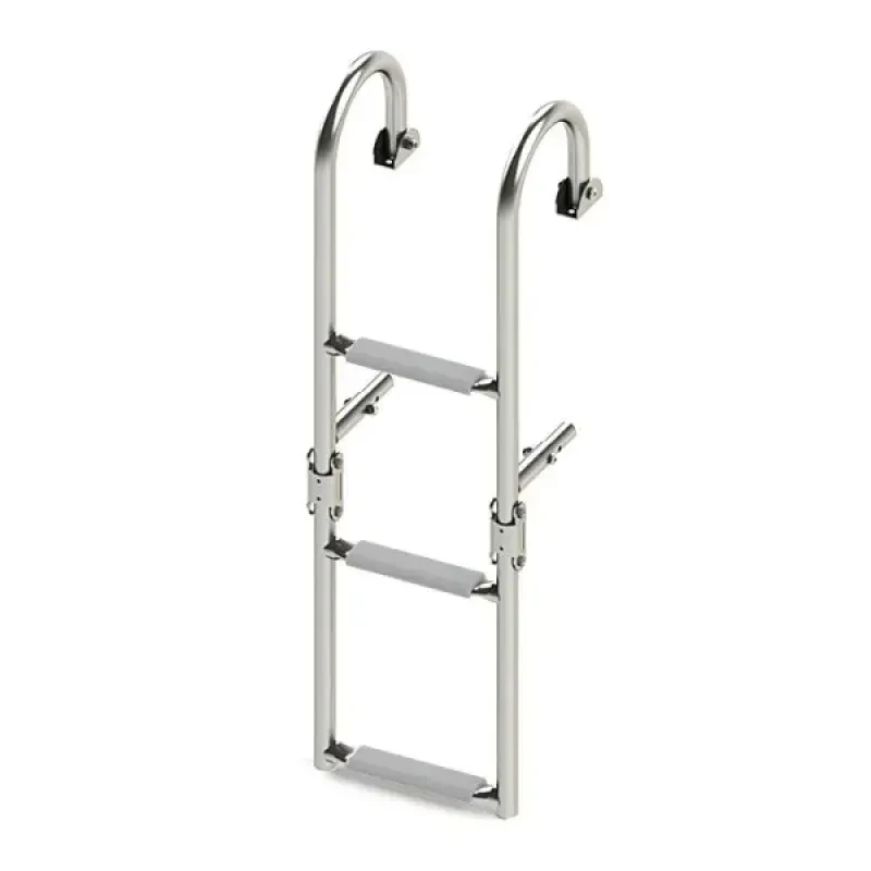 Техномарин Трап складной с горизонтальным креплением, 3 серых ступени (ширина 220 мм.)