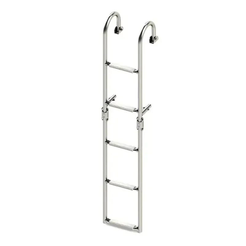 Техномарин Трап складной с горизонтальным креплением, 5 белых ступени (ширина 220 мм.)