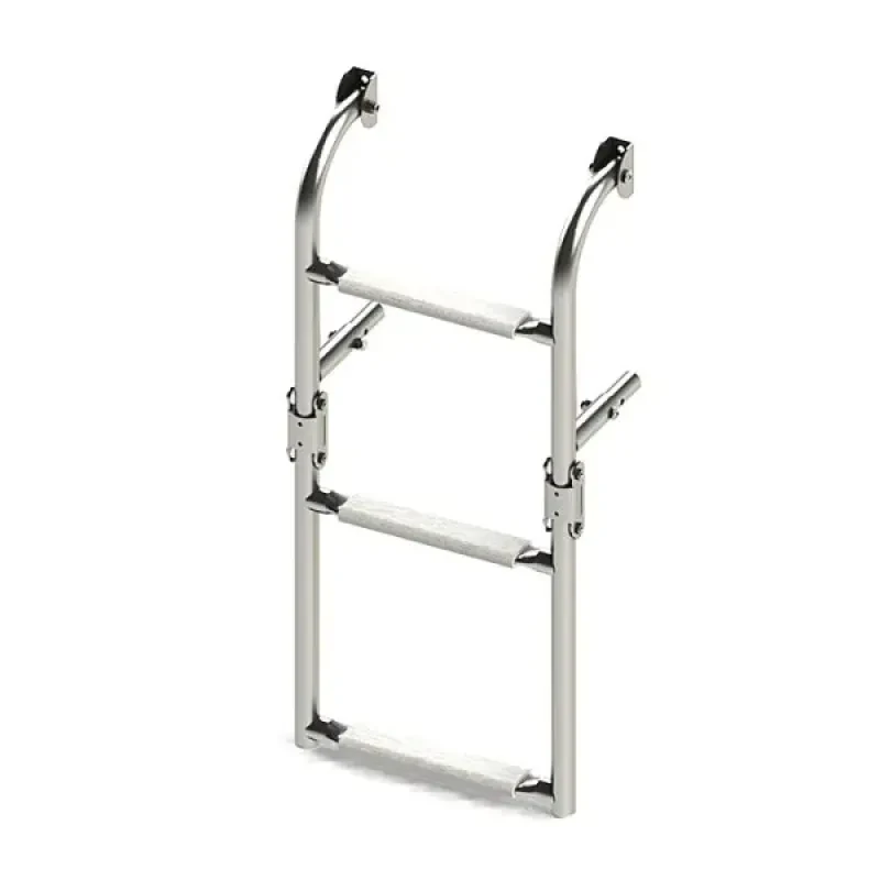 Техномарин Трап складной с вертикальным креплением, 3 белых ступени (ширина 270 мм.)