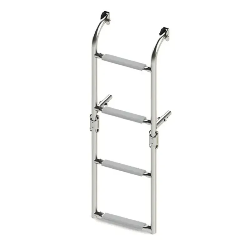 Техномарин Трап складной с вертикальным креплением, 4 серых ступени (ширина 270 мм.)