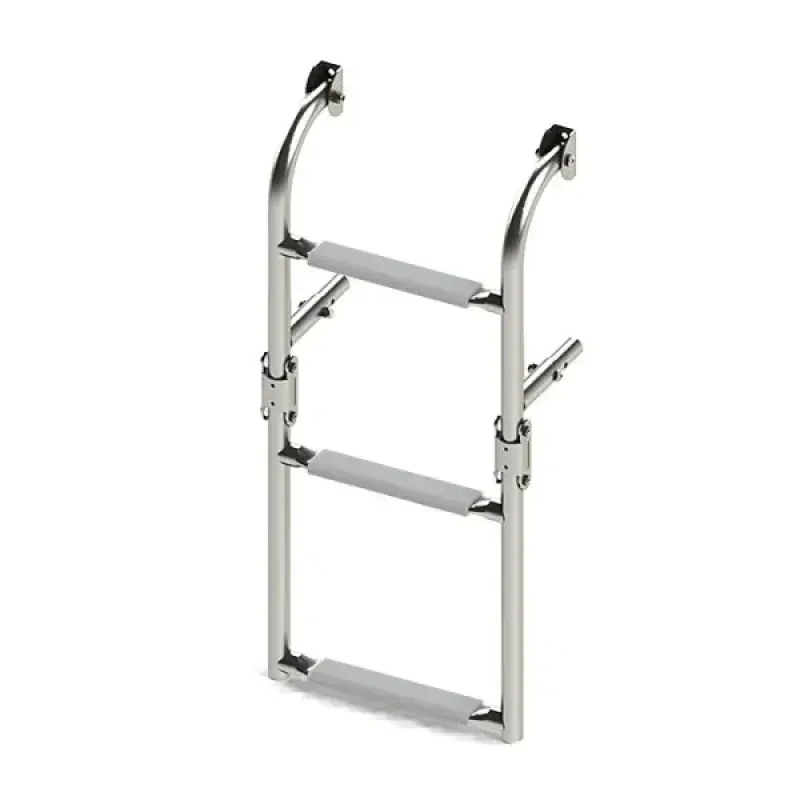 Техномарин Трап складной с вертикальным креплением, 3 серых ступени (ширина 270 мм.)