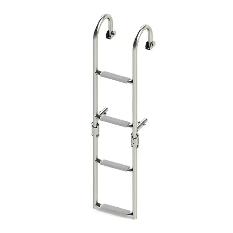 Техномарин Трап складной с горизонтальным креплением, 4 серых ступени (ширина 220 мм.)