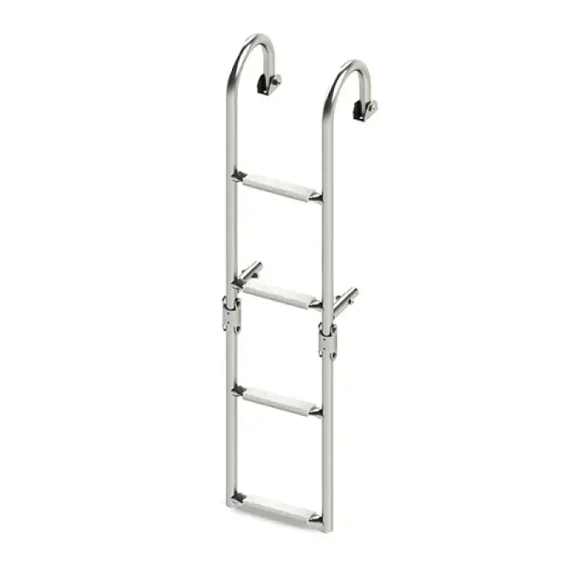 Техномарин Трап складной с горизонтальным креплением, 4 белых ступени (ширина 220 мм.)