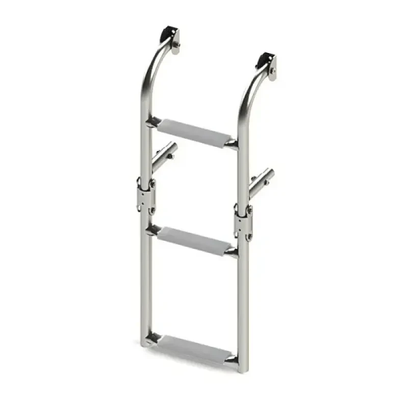 Техномарин Трап складной с вертикальным креплением, 3 серых ступени (ширина 220 мм.)