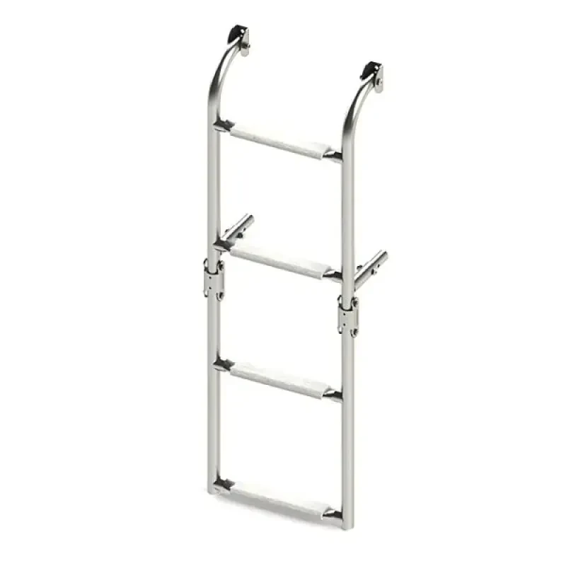 Техномарин Трап складной с вертикальным креплением, 4 белых ступени (ширина 270 мм.)