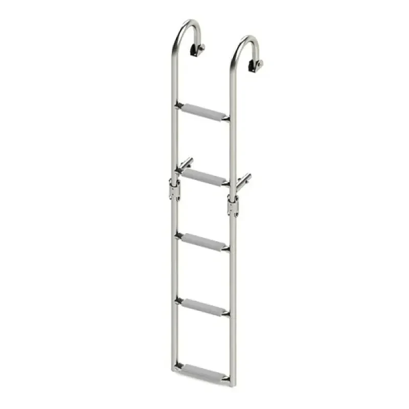 Техномарин Трап складной с горизонтальным креплением, 5 серых ступени (ширина 220 мм.)