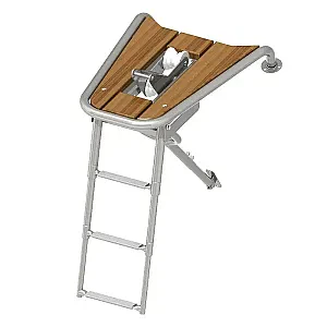 Платформа носовая диам.32мм + роульс +трап 3 ступени белые 040247WT