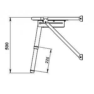 Платформа кормовая с трапом 2 ступени серые 040202GT